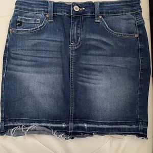 Pookie and Sebastian raw edge jean skirt size S